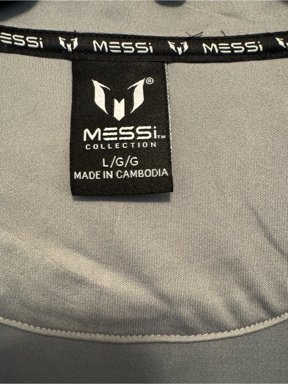 Messi Men's Gray Full-Zip Sweater